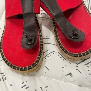 Red sandals